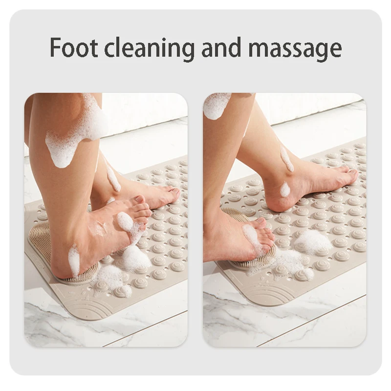 Bathroom Anti-Slip Pad Toilet Shower Room Hollow Shower Mat Waterproof Foot Massage Carpet Multifunctional Soft Rubber Bath Mat