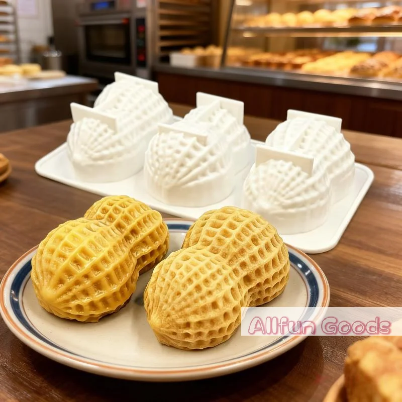 [TG835]1Pcs Dessert Baking Tools 3 Cell Peanut/Walnut Design Food Grade Silicone Mousse Cake Chocolate Mold