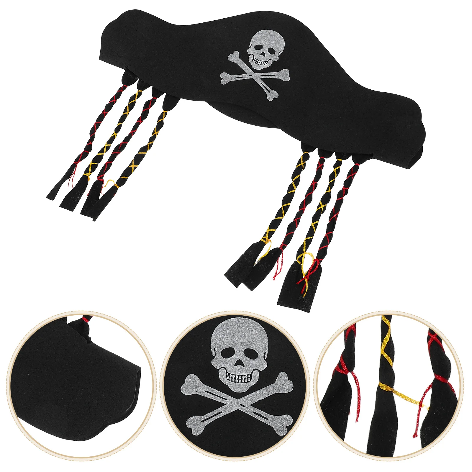 

1pc Pirate Hat Adult Braided Eva Skull Cap For Halloween Carnival Party Role Play Dress Up Accessory Pirate Party Hats