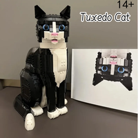 2025 New Tuxedo Cat  Model Building Blocks Assemble Cute Cartoon Bricks Puzzle For Kids Holiday Party Supplies Birthday Gifts