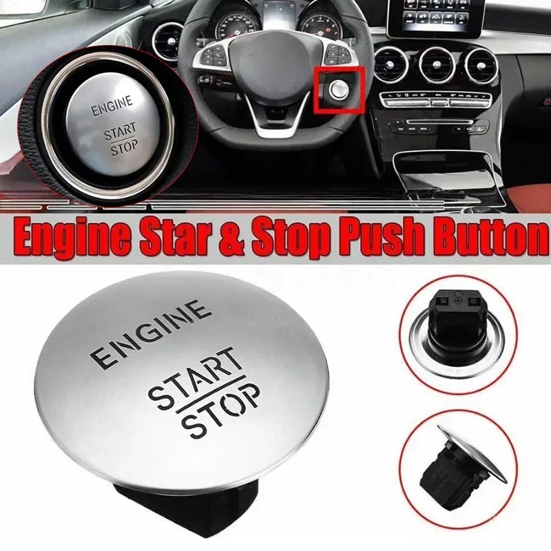 Car Keyless One-button Start Stop Push Button Engine Ignition Switch For Mercedes-Benz GLK350 ML350 S550 SL500 2010 2011-2014