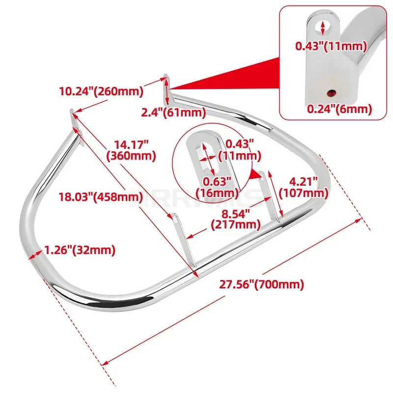 Motorcycle Front Highway Engine Guard Crash Bar Chrome For Boulevard C50 2005-2011 M50 2005-2010 For Volusia VL800 2001-2011