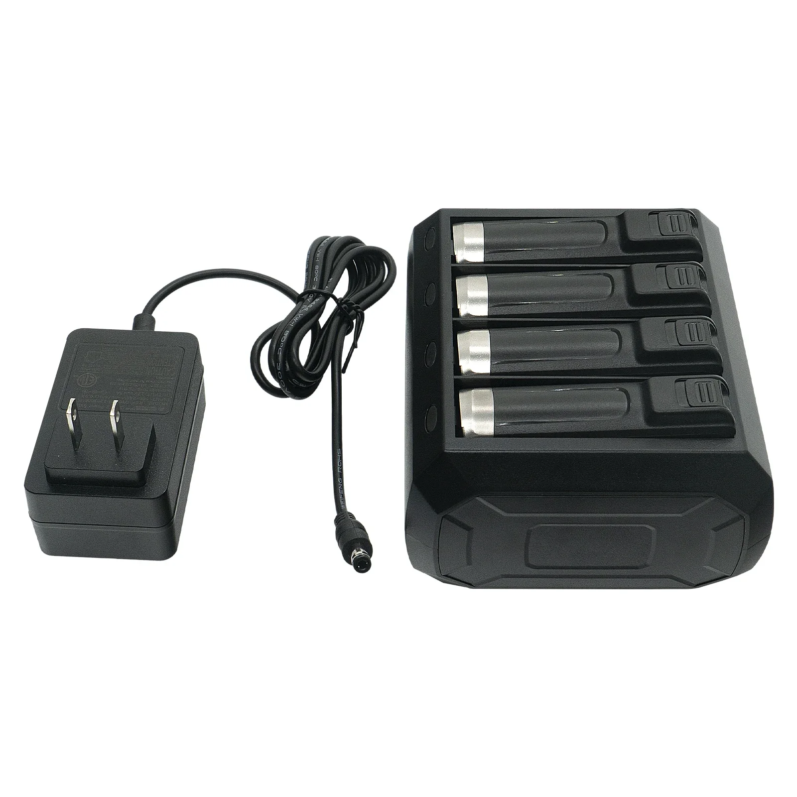 New 4 Slot Battery Cradle for Zebra WT6000 RS6000 with Adapter, No Batteries