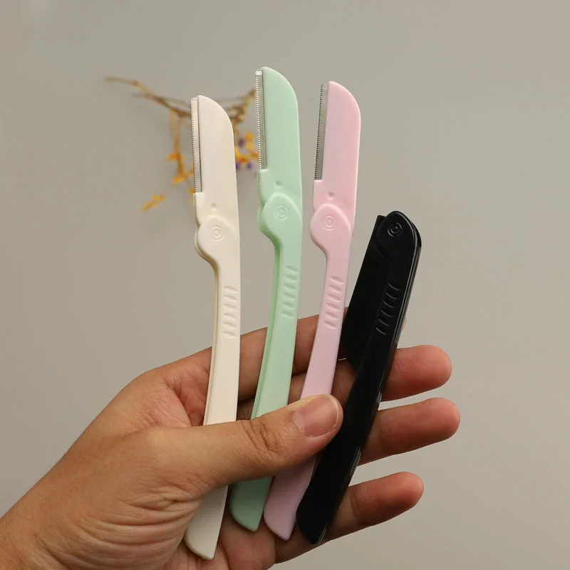 Disposable Microblading Safe Folding Women Face Shaver Eyebrow Trimmer Blade Anti-Scratch Razor Makeup Tools