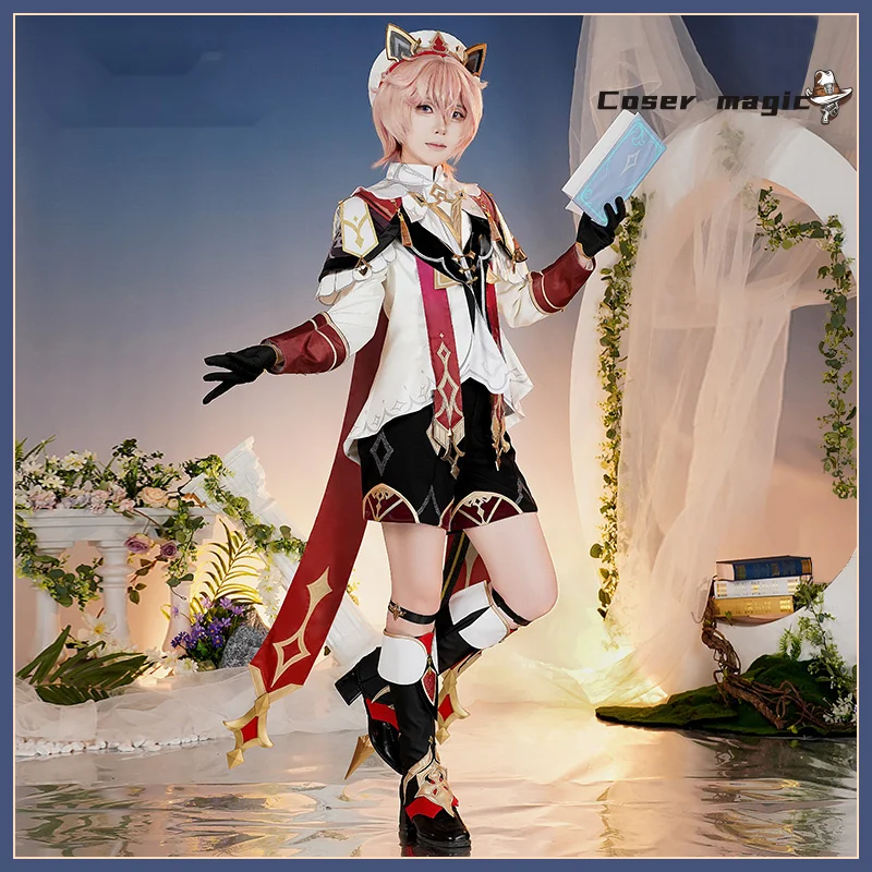 

Genshin Impact Dahlia Cosplay Costume New Skins Uniform Hat Goth Vampire Heterochromia Boy Mondstadt Halloween for Women Men