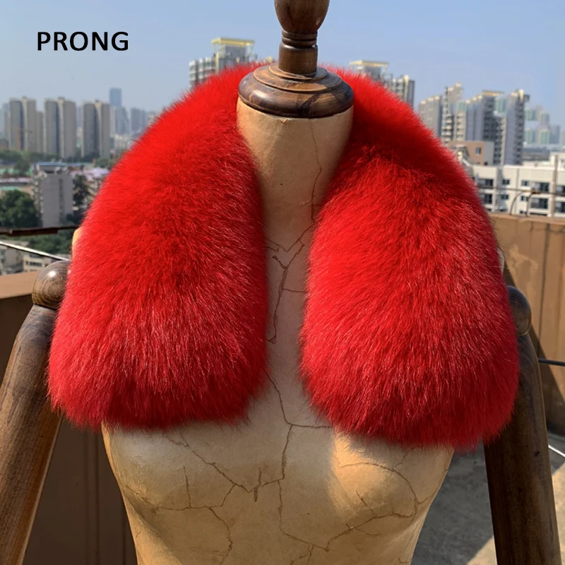 Winter Real Fur Collar Women Men Coat Hat Decor Fur Strips Hood Trims Natural Fur Collars Ladies Neck Warmer Fur Scarfs Shawl