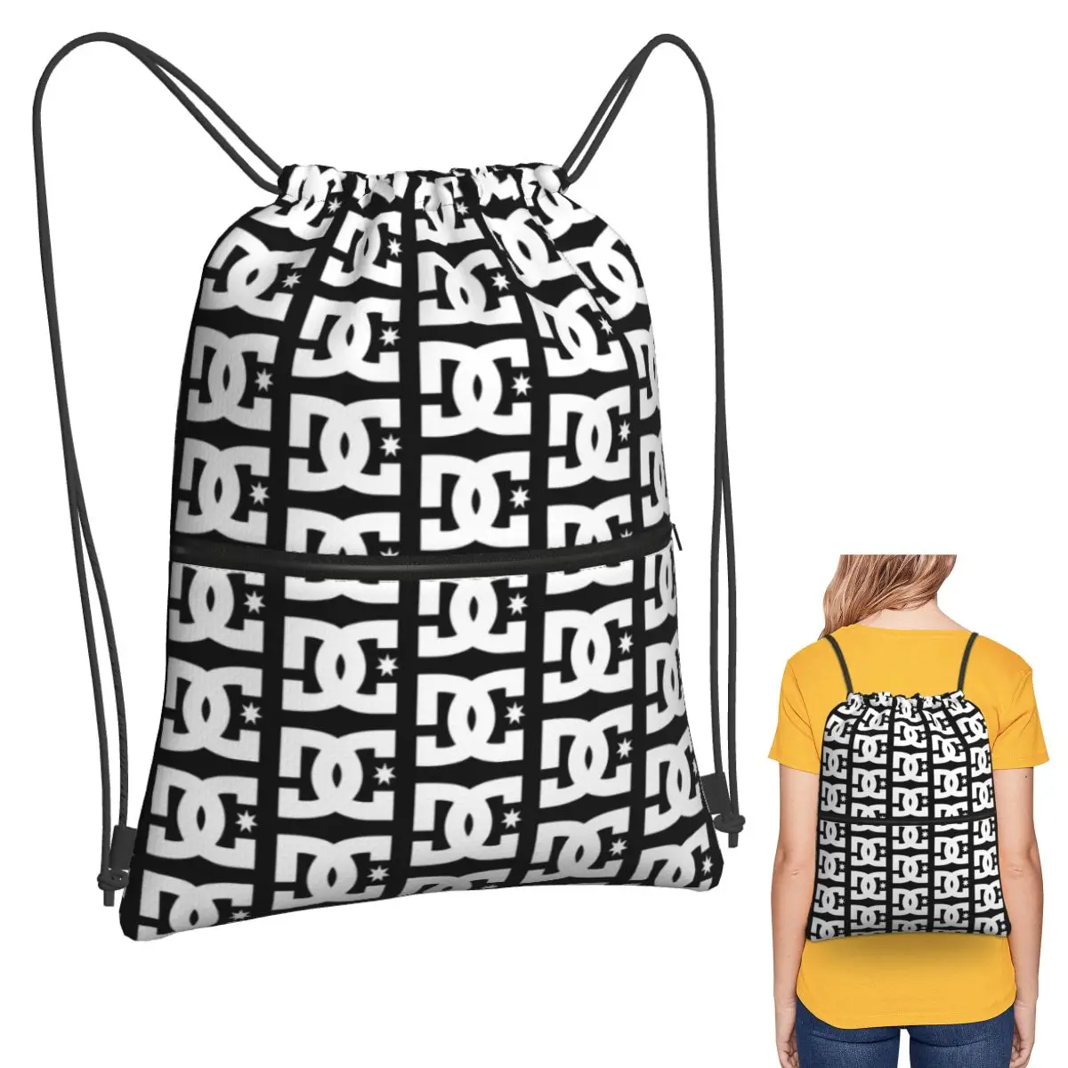 

DC Shoe Co Рюкзаки Повседневные портативные карманные спортивные сумки на шнурке Сумки для книг для мужчин и женщин Школьные