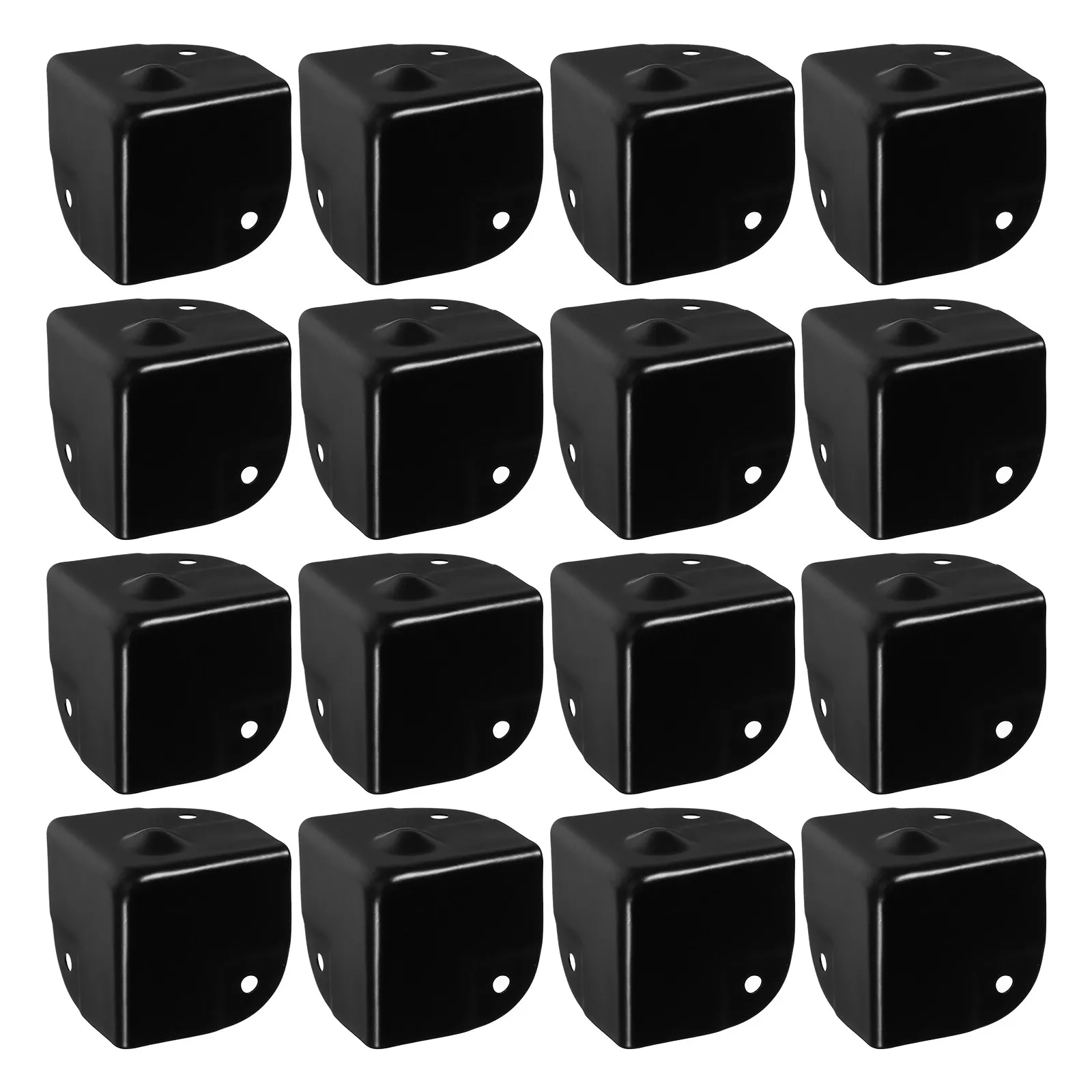 

16 шт. черных металлических треугольных угловых защитных элементов для акустических систем, защита для кофров, усиление углов, черные защитные уголки для динамиков