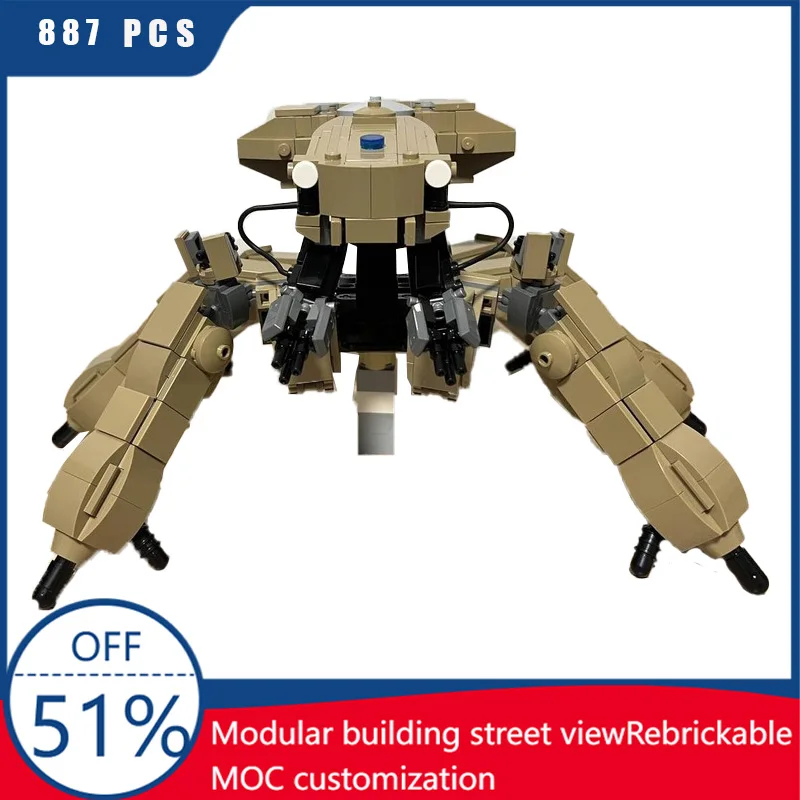 887 قطعة سلسلة معركة النجوم MOC الفيلم الشهير العنكبوت تانك اللبنات نموذج لتقوم بها بنفسك الجمعية عرض لعب للأطفال هدايا عيد الميلاد