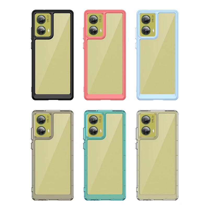 For Moto G85 Case Cover Motorola Moto G85 Capas Shockproof Phone Bumper Back Transparent Colour Clear For Fundas Moto G85 G 85