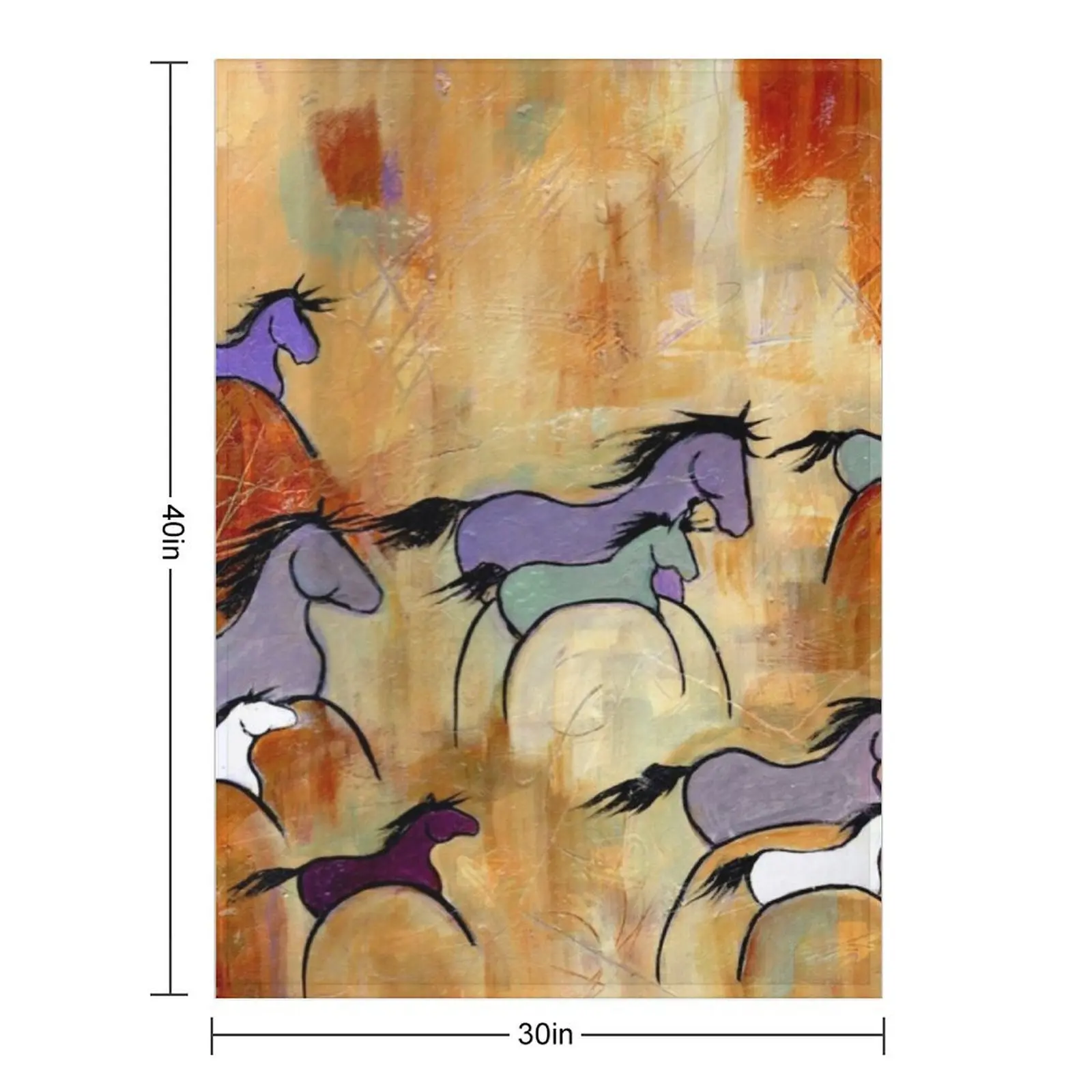 Horse Stampede Throw Blanket Luxury St Hairys Blankets For Sofas Comforter Soft Shaggy Blankets