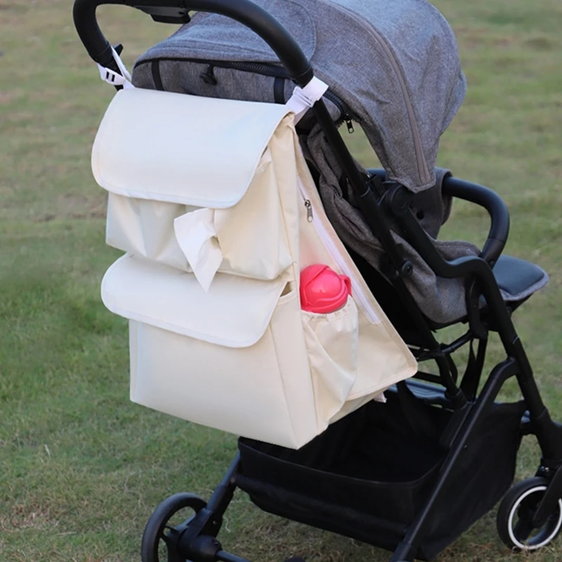 Kinderwagen-Organizer-Tasche, großes Fassungsvermögen, spritzwassergeschützte Kinderwagen-Hängetasche, 8 Fächer, passend für die meisten Kinderwagen-Wickeltaschen