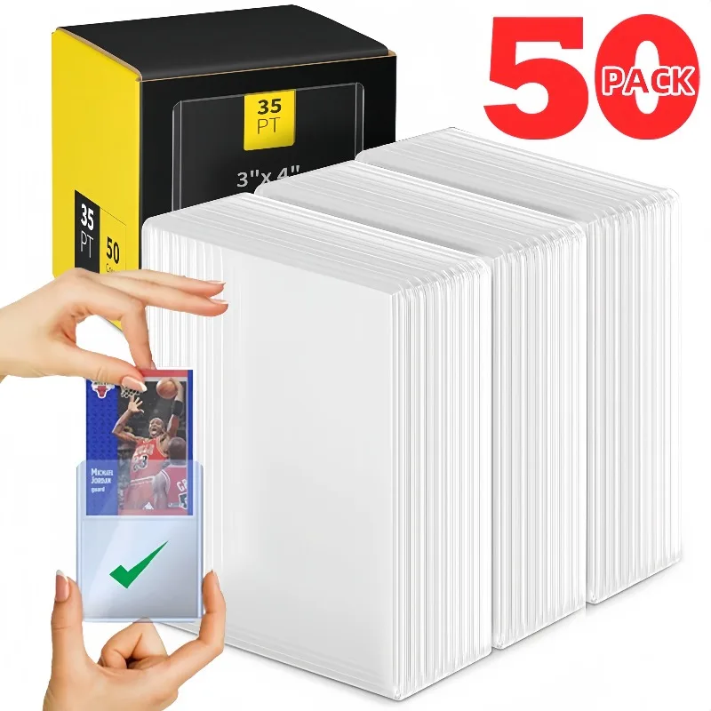 50-1PACK Kpop Idol Photocard Sleeve Card Collect Holders 35PT Anti-scratch Gaming Trading Card Collect Holders Cover