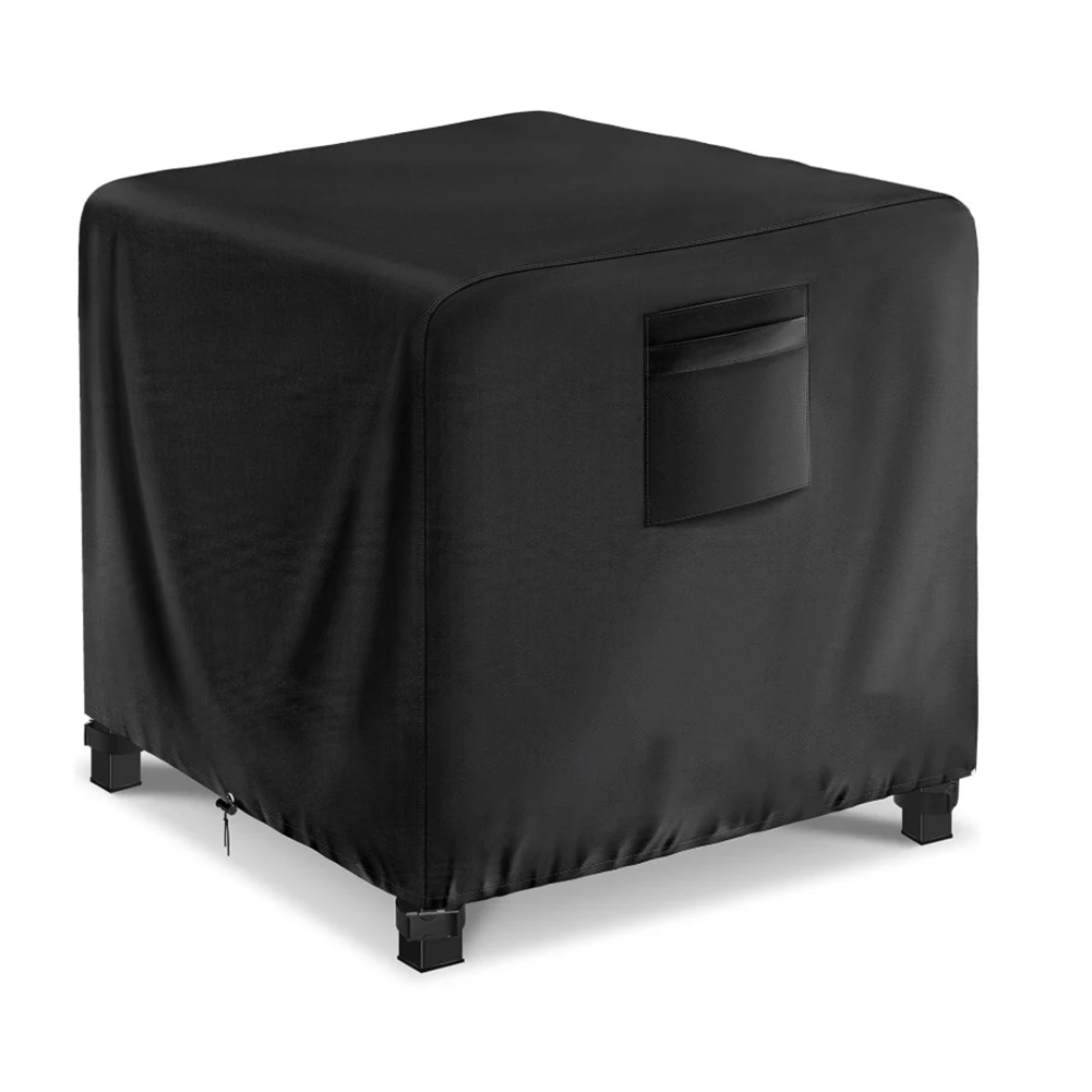 32inch Square Firepit Cover 210D420D Oxford Fabric Waterproof with Drawstring for Secure Fit Outdoor Protection