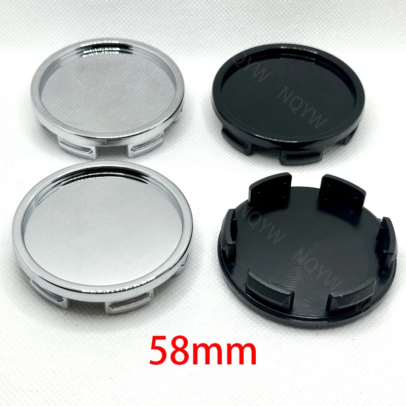 4 Teile/satz 58mm Äußere 53mm Innere Auto Rad Mitte Kappe Räder Felge Hub Abdeckung Fit 50mm Auto Logo emblem Abzeichen Aufkleber Auto Zubehör