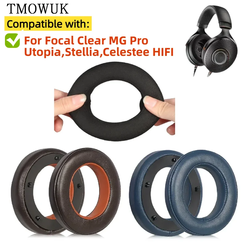 

Replacement Ear Pads Cushions for Focal Clear MG Pro Utopia,Stellia,Celestee HIFI Headphone Softer Protein Leather Earpads