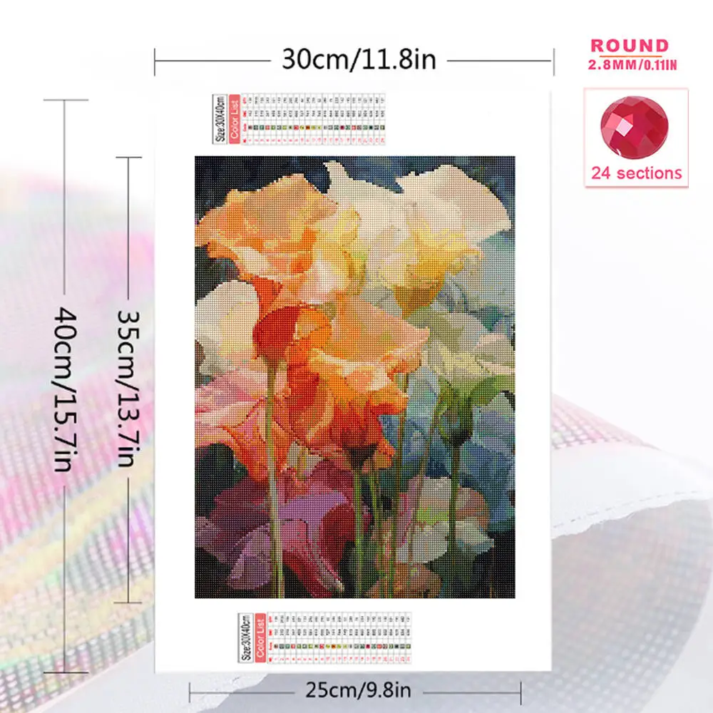 Momoart Full Square Round Diamond Mosaic Flower DIY Acrylic Craft Supplies Diamond Painting New Arrival Kits Art Handmade Hobby
