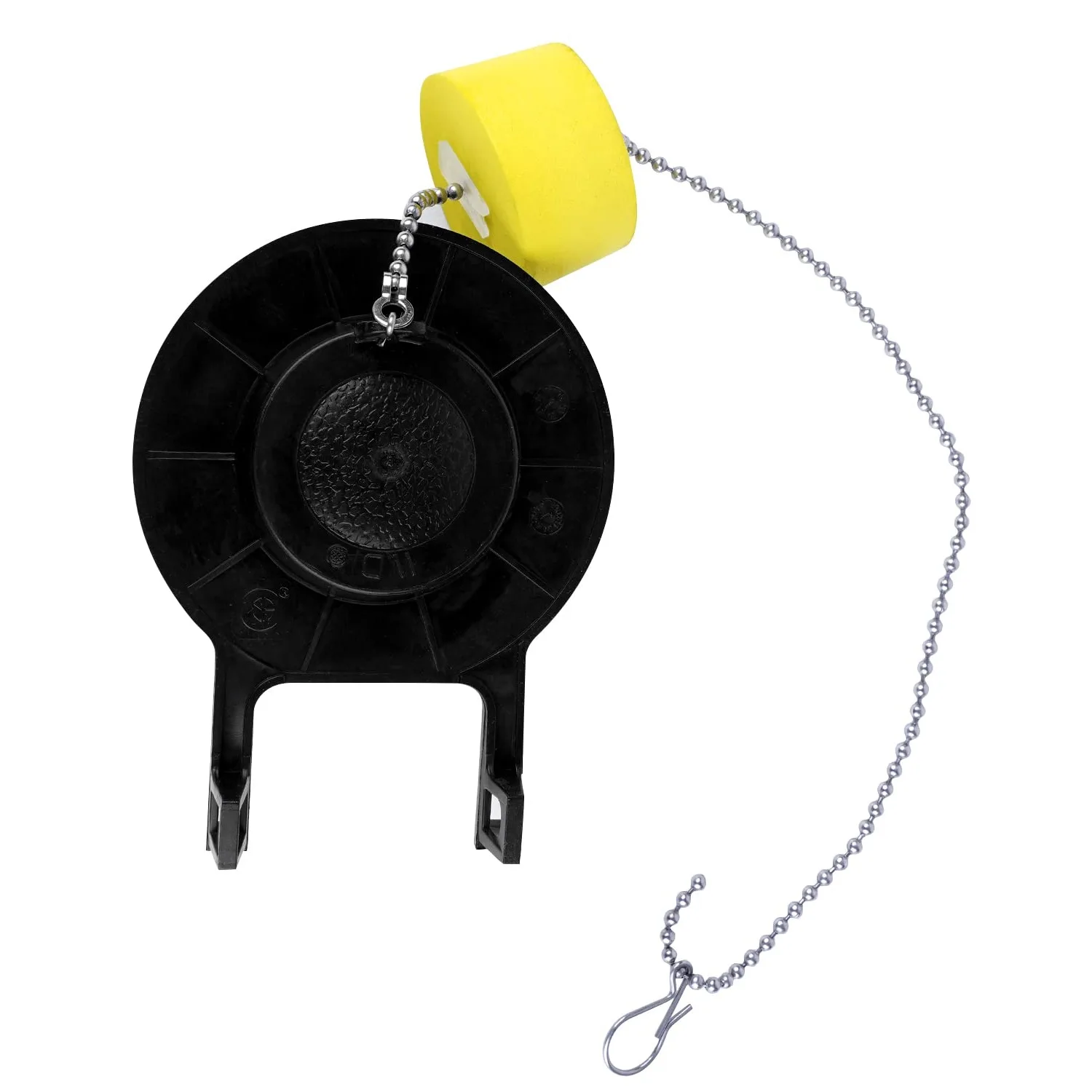 Válvula de descarga de substituição de flapper de vaso sanitário de 2 polegadas compatível com padrão americano inclui corrente e flutuador de água do tanque de cor preta