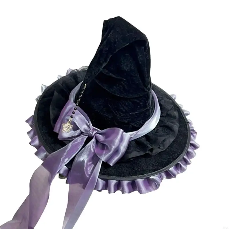 2025 Nuovo cappello da stregone Halloween Capsine magnetiche per donne Accessori per costumi per magliette per donne Disegni a