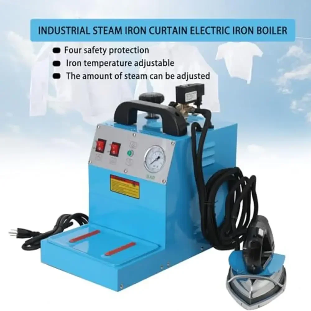 Industrial Electric Steam Iron with Water Tank 4L Capacity Adjustable Temperature Garment Factories Curtain Stores Hotels Home