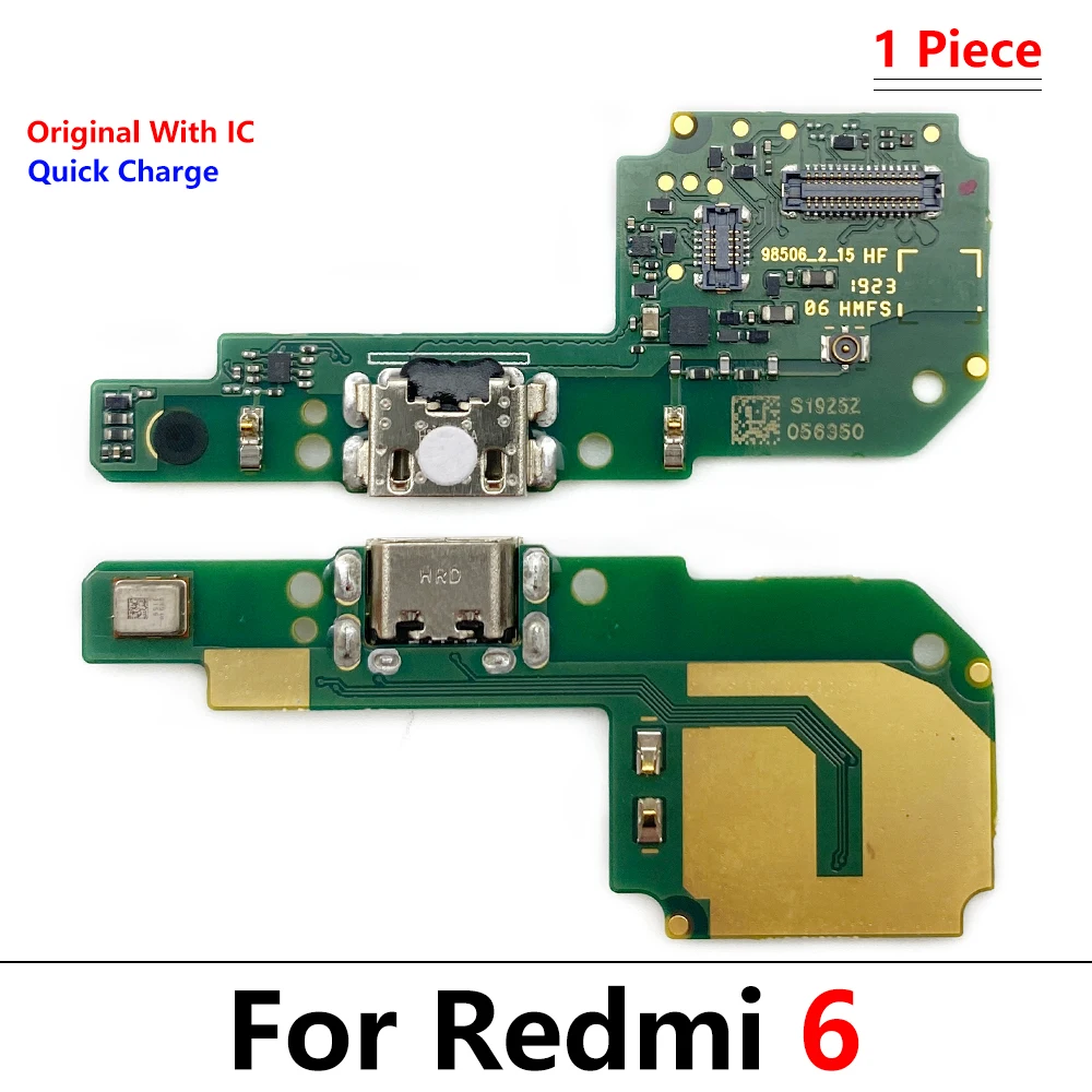 5Pcs/Lot Original Charger Board Flex For Redmi 6 6A 7 7A 8 8A 9 9A 9C USB Charging Port Connector Board Flex Cable With IC Parts