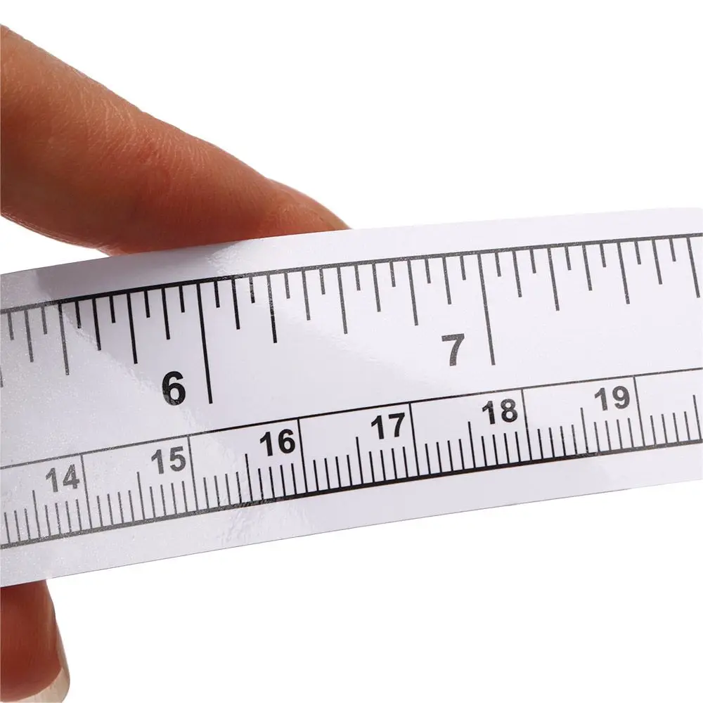 Sticker Metric Sewing Vinyl Machine Silver Ruler Tape Measure Self