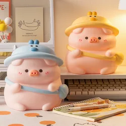 Creative animal shaped piggy bank with adhesive and anti drop function, large capacity for storing and receiving gifts