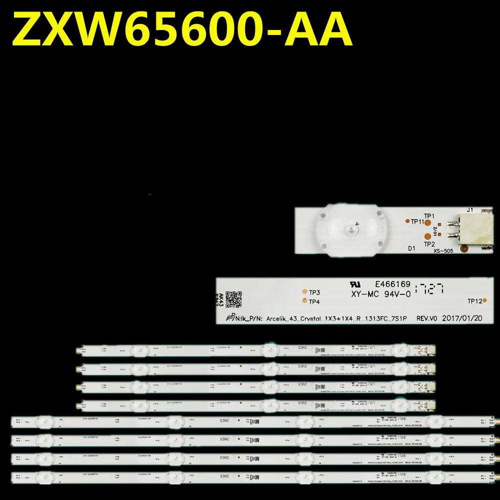 LED Backlight Strip For Ar celik_43_Crystal_1x3+1x4_L R 057T43-C65 ZXZ65600-AA ZXW65600-AA 43VLX7730SP 43VLX5730 LC430EGQ-SMM3