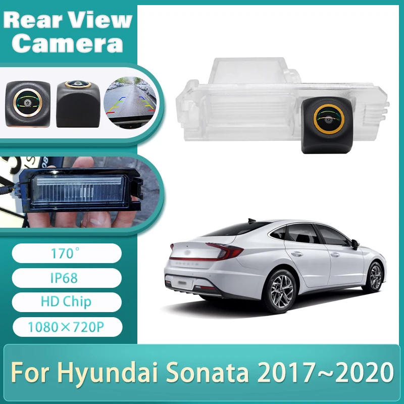 Fisheye Lens CCD HD Rear View Camera For Hyundai Sonata 2017~2020 I30 PD 2016~2020 Avante~Elantra CN7 2019 2020 2021 Car Monitor