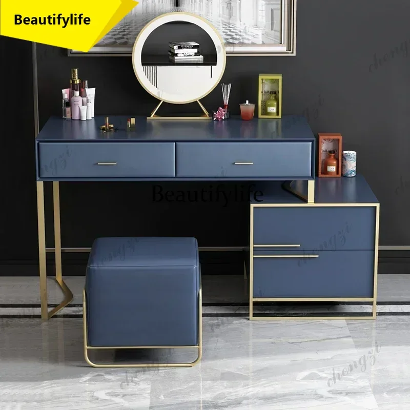 y45  Headdresses Modern Luxury Illuminated Makeup Dressing Table Drawers For Clothes Dressing Table With Mirror Bedroom