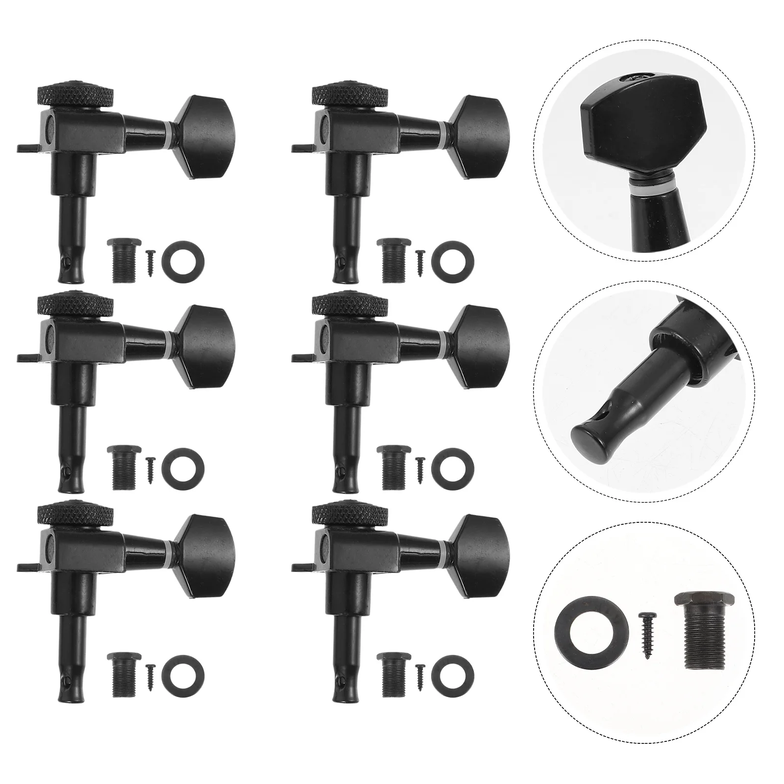 

1Set Guitar Tuning Pegs Fully-Enclosed Acoustic Creative Lock String Function Durable Alloy Replacement for Folk and Electric