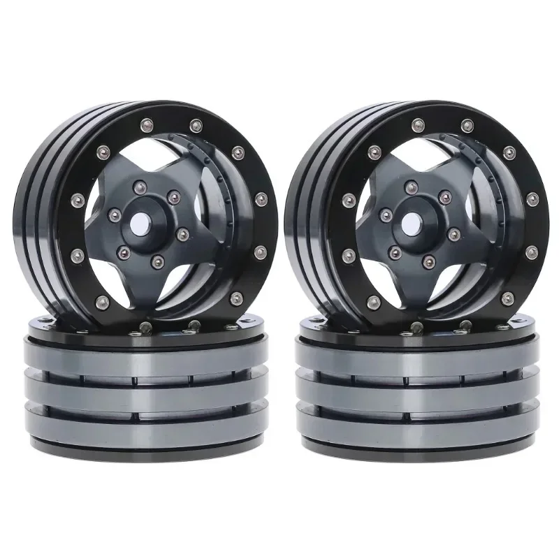 

RC 1.9'' Metal Beadlock Wheels for Axial SCX10 TRX4 Redcat - Tornado Hole Rims, Off-Road Crawler, Durable Alloy RC Upgrade