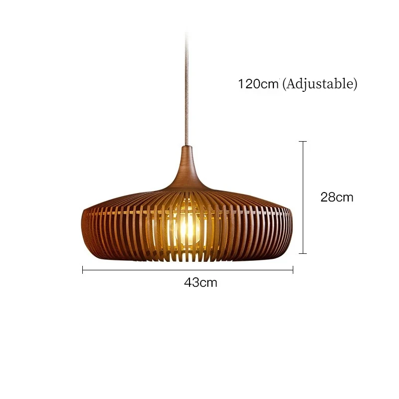Dine Log Wood Hanglamp Vogelkooi Denemarken Designerlamp voor eetkamer, studeerkamer, woonkamer, tafeldecoratie, zolderlamp