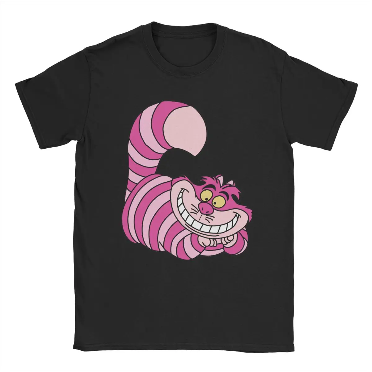 Cheshire Cat Alice In Wonderland Anime T Shirts Men Women's Cotton Vintage T-Shirt Crewneck Tees Short Sleeve Clothes Gift Idea