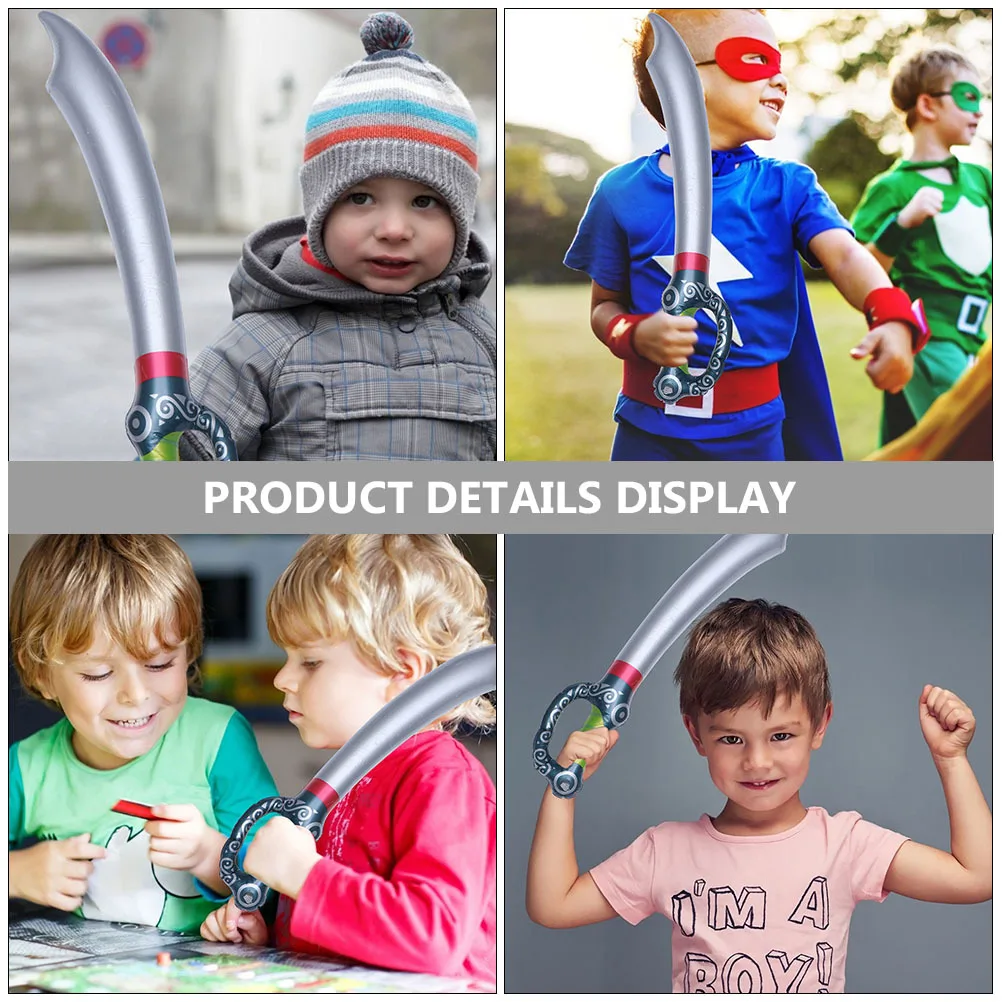 

12Pcs Inflatable Pirate Knife Premium PVC Lightweight Quick Inflate Halloween Party Decoration Stage Performance Prop for Kids