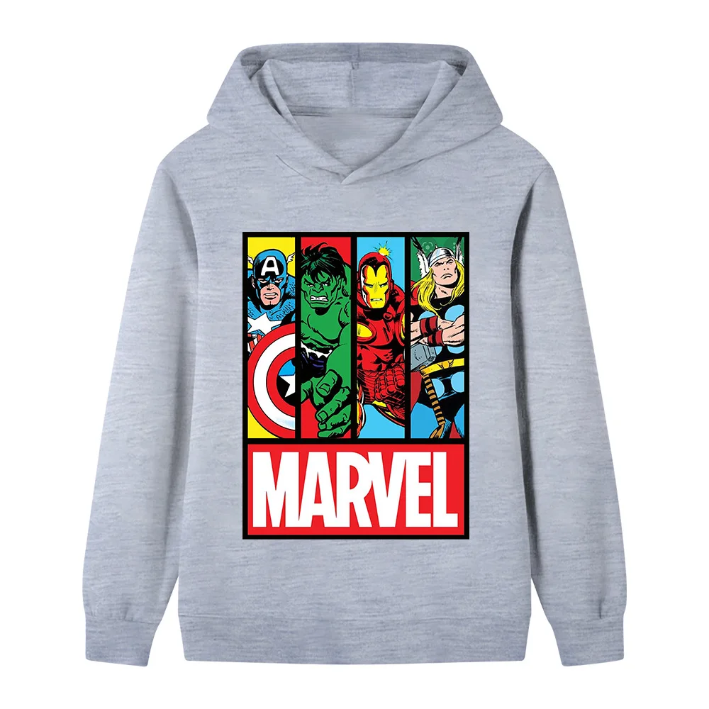 سويت شيرت بقلنسوة للأولاد بنمط وسيم للبطل الخارق من Marvel للأطفال في الخريف والشتاء ملابس كاجوال دافئة بأكمام طويلة #3