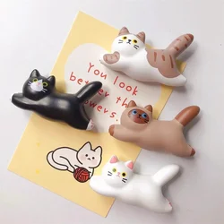 3D Cat Refrigerator Magnets Sticker Creative Resin Cartoon Cute Cat Fridge Sticker Fridge Magnets Home Kitchen Decoration Gifts