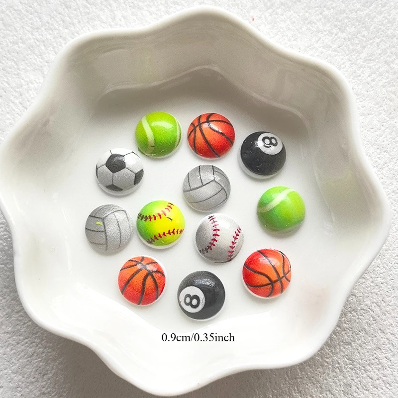 50pcs mixed resin balls, rhinestones, smooth beads, DIY nail art, handmade souvenirs, creative sports and cultural accessories