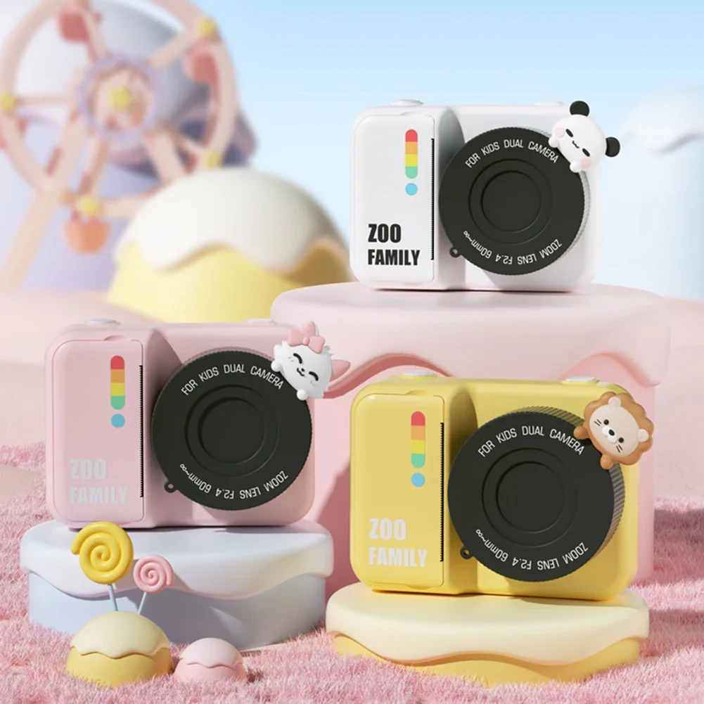 48MP Instant Camera Child Selfie Camera Toy with 3 Rolls Photo Paper Toddler Camera Mini Thermal Printer for Girls Boys Toddlers