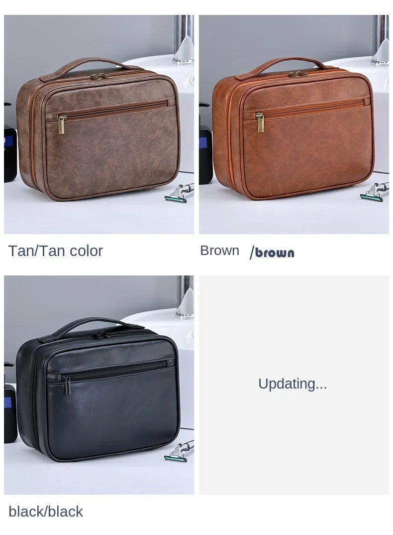 Kosmetiktaschen für Herren, Reiseutensilien, Kosmetik-Organizer, faltbar, zum Aufhängen, Aufbewahrungstasche, transparent, wasserdicht, Luxus-Make-up-Tasche – Detail 7