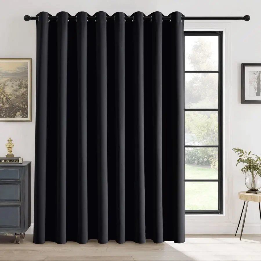 

Extra Wide Curtain for Divider Room, Separation Soundproof Curtain Blackout for Bedroom Closet Office Garage Living Room, Privac