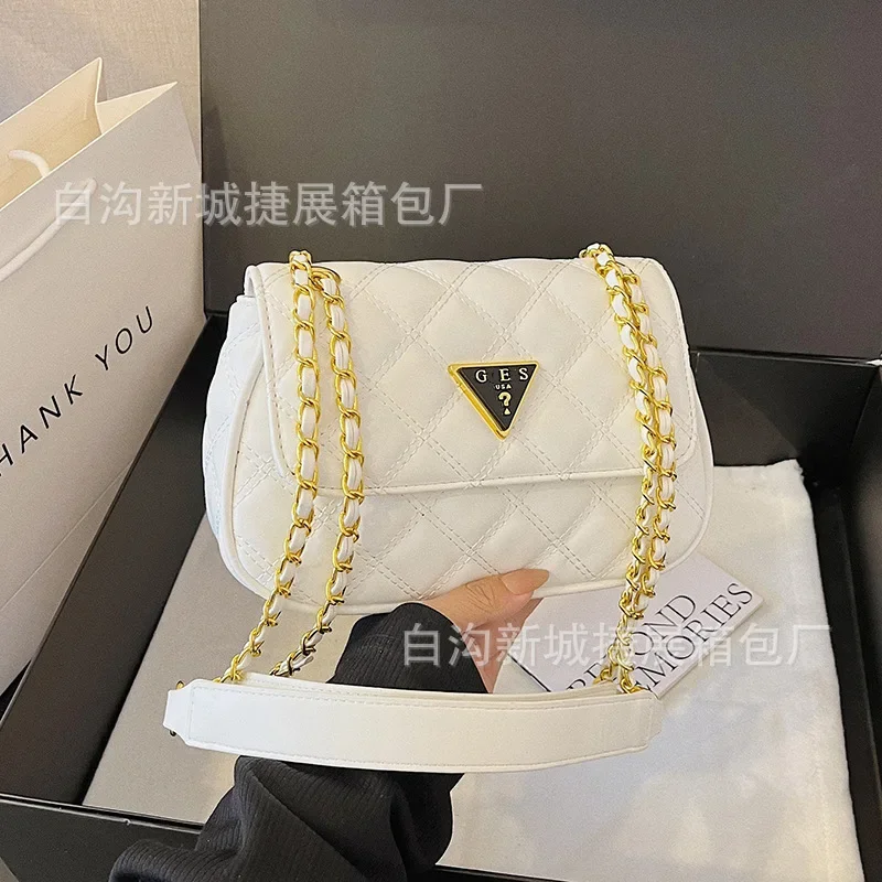 European and American popular armpit bags women's 2024 new casual rimbi embroidery chain one-shoulder crossbody bags