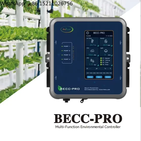 BECC-PRO Temperature/humidity/CO2/lighting Controller for Grow Tent/indoor Room Pro Leaf Controller