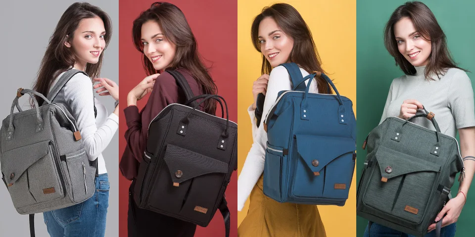 

Multifunctional double shoulder mother bag insulation burden reduction mother and baby travel dry and wet separation