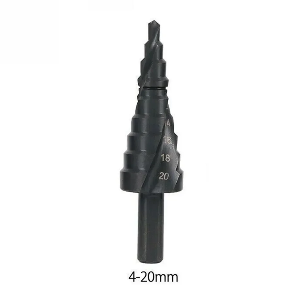 Coated Step Drill Bit Set 4 32mm 15 Steps High Speed Steel Hole Cutter for DIY and General Building Engineering