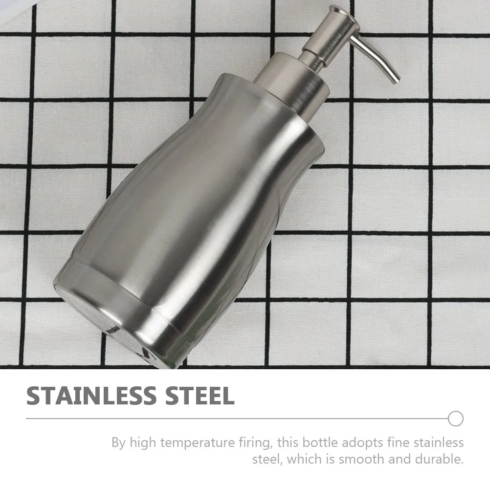 

Stainless Steel Shampoo Bottle Large Capacity Refillable Shower Gel Dispenser Home Hairdressing Salon Hotel Use Easy Clean