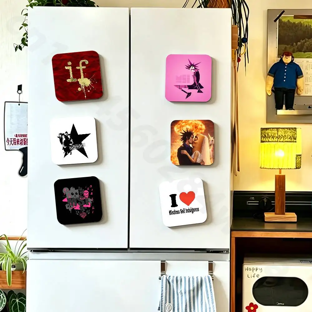 MSI M-Mindless Self Indulgence Fridge Magnets Magnetic Refrigerator Memorial Gifts For Kitchen Office Locker Travel Home Deco