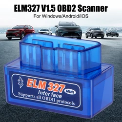 OBD2 Interface Adapter Dual Mode Code Reader ELM327 Car Diagnostic Scanner Bluetooth V1.5 Detector For IOS/Android