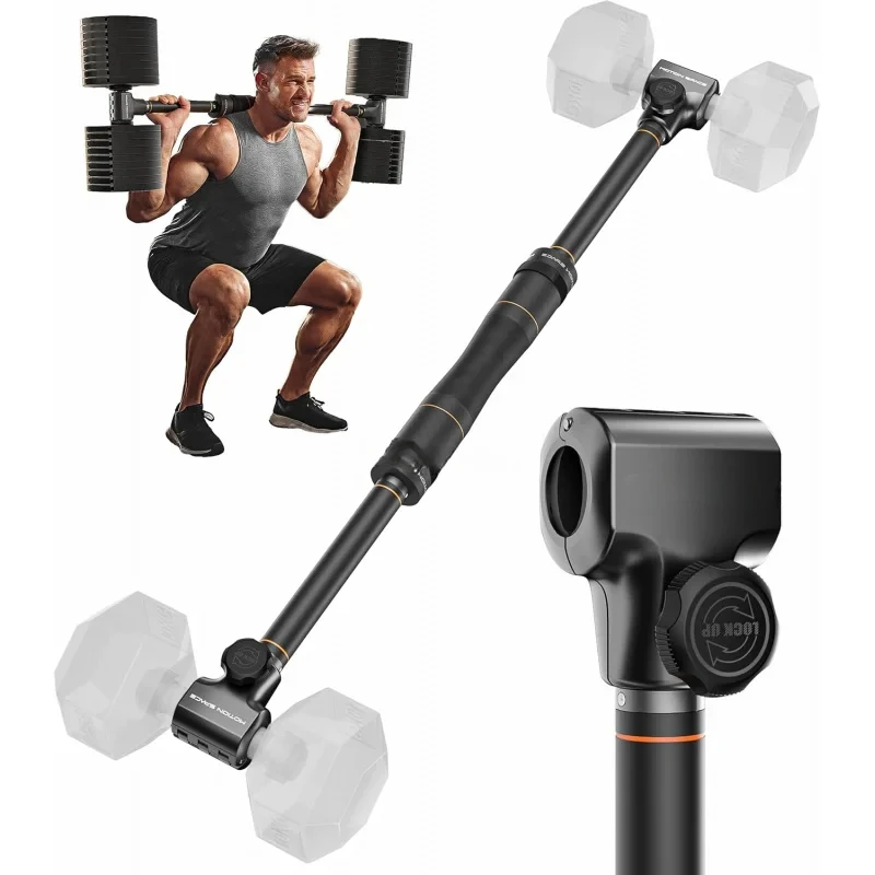 

AQFlexibell Dumbbell Converter - 260 LBS Weight Capacity ...Convert Dumbbells to Barbell and Kettlebell by Alloy Steel Bar; Clam