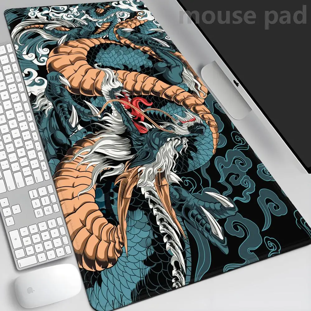 

Japanese Dragon Large Gaming Mousepad XXL Keyboard Gamer Mouse Pad on The Table Speed Desk Mat Anime 900x400 700X300 Mouse Mats